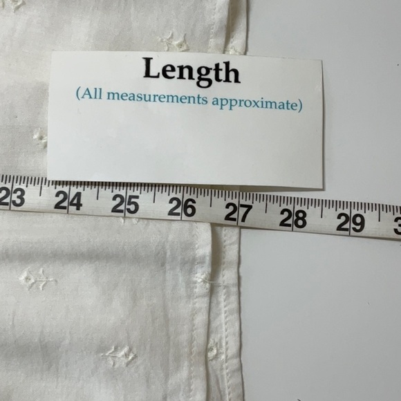 Old Navy Creamy White Cotton Blend Long Sleeve Split Neck Tunic XL - Picture 6 of 8